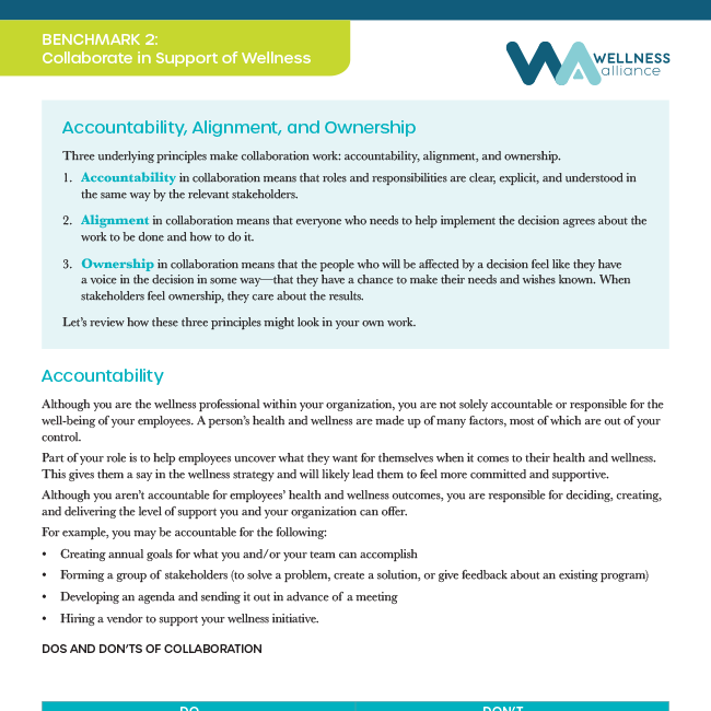 Accountability, Alignment, and Ownership