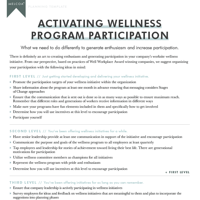 Activating Wellness Program Participation
