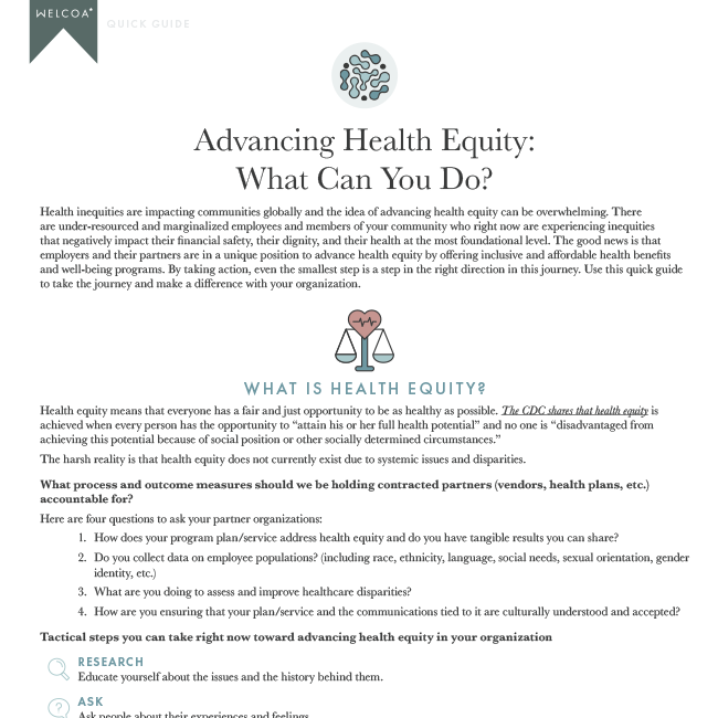 Advancing Health Equity: What Can You Do?