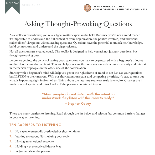 Asking Thought-Provoking Questions