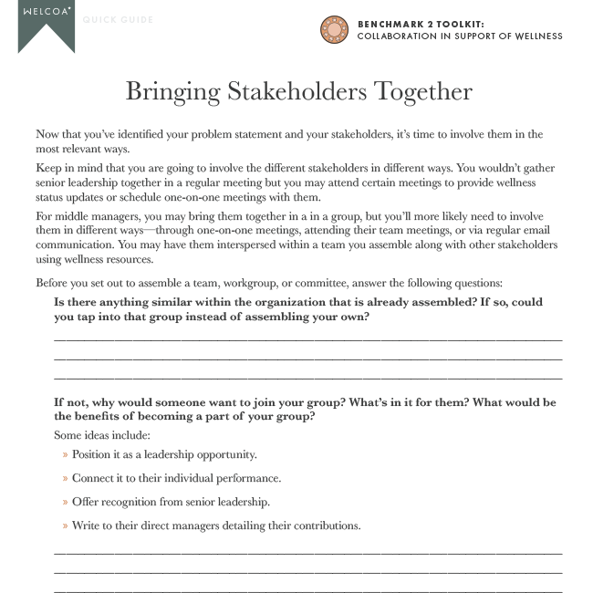 Bringing Stakeholders Together