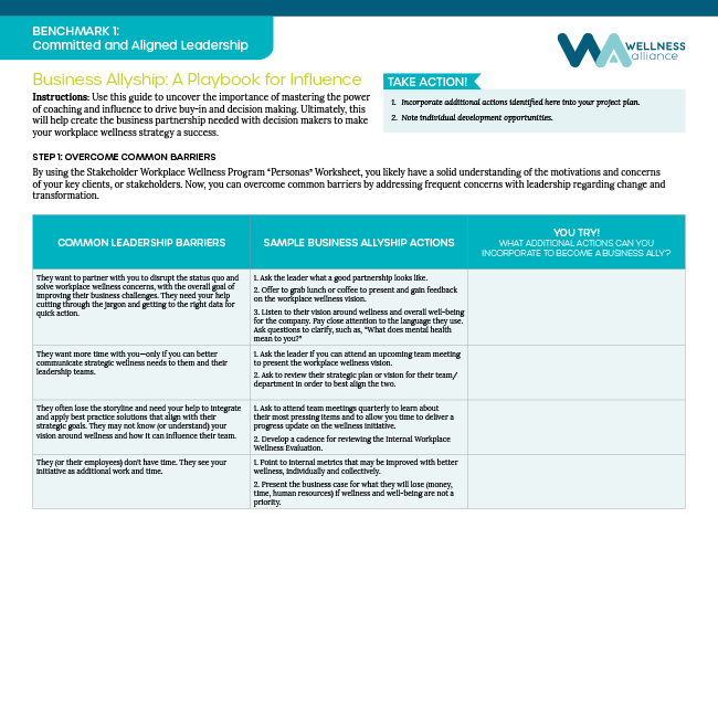 Business Allyship: A Playbook for Influence