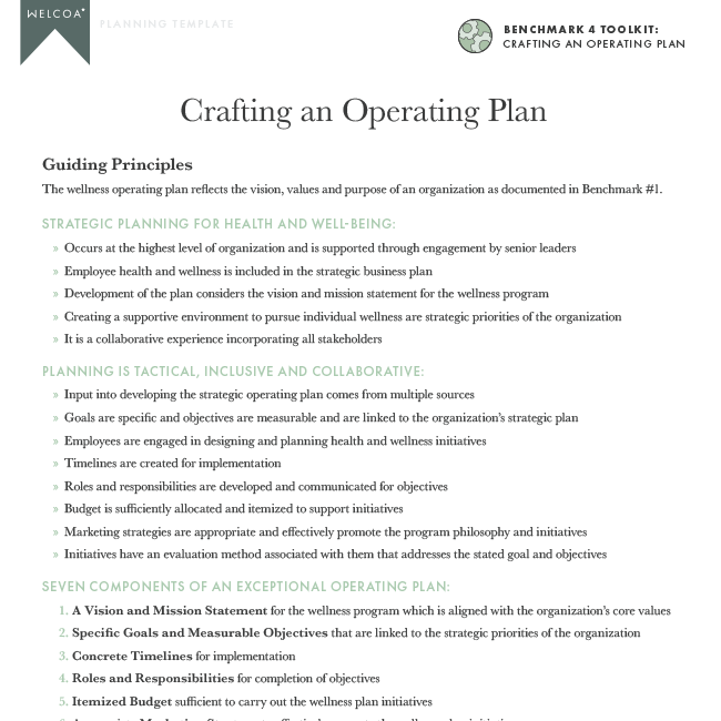 Crafting an Operating Plan