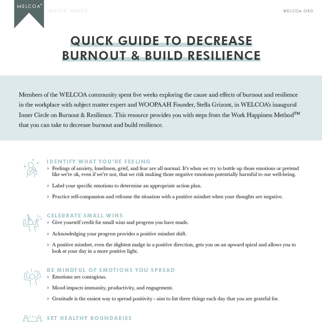 Decrease Burnout & Build Resilience