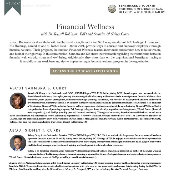 Financial Wellness with Dr. Russell Robinson and Saundra & Sidney Curry