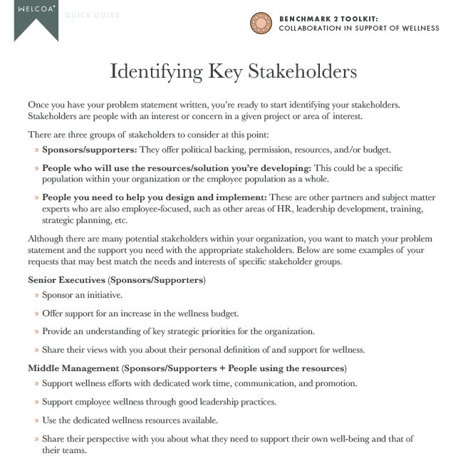 Identifying Key Stakeholders