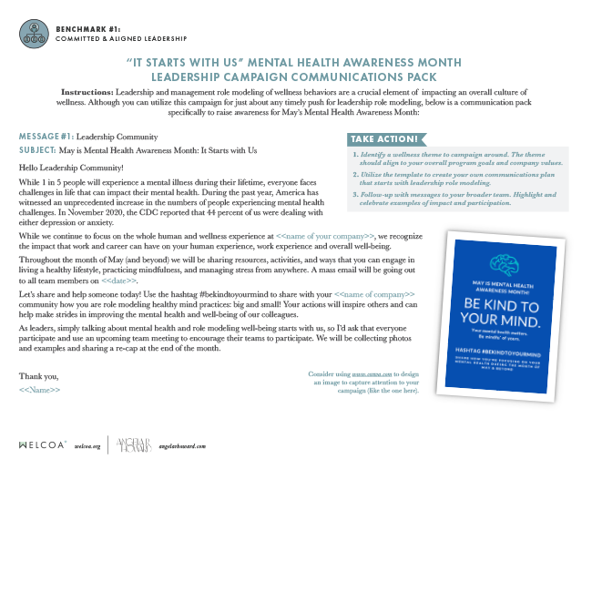 “It Starts with Us” Leadership Campaign Communications: Mental Health Awareness Month Example