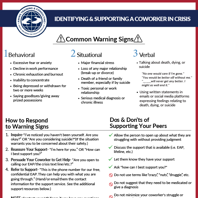 Supporting a Coworker in Crisis