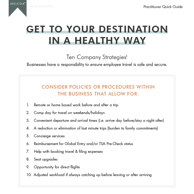 Ten Company Strategies: Travel Wellness