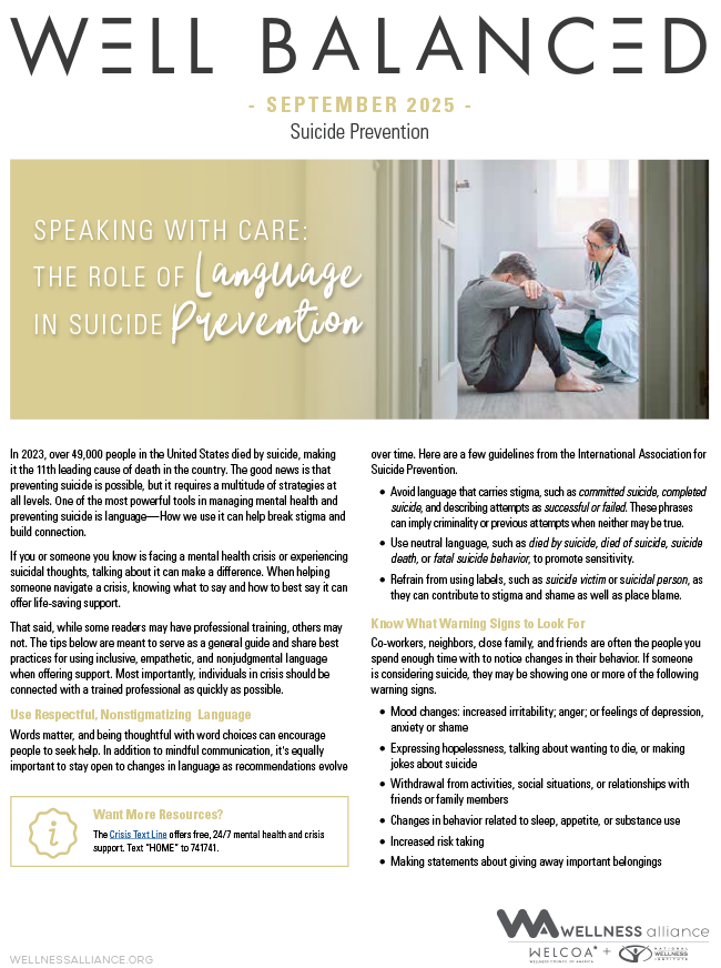 Well Balanced: September 2025