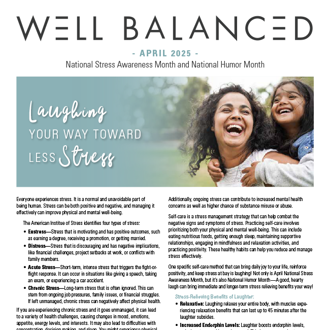 Well Balanced: April 2025