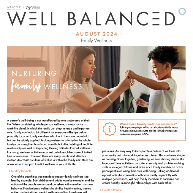 Well Balanced: August 2024