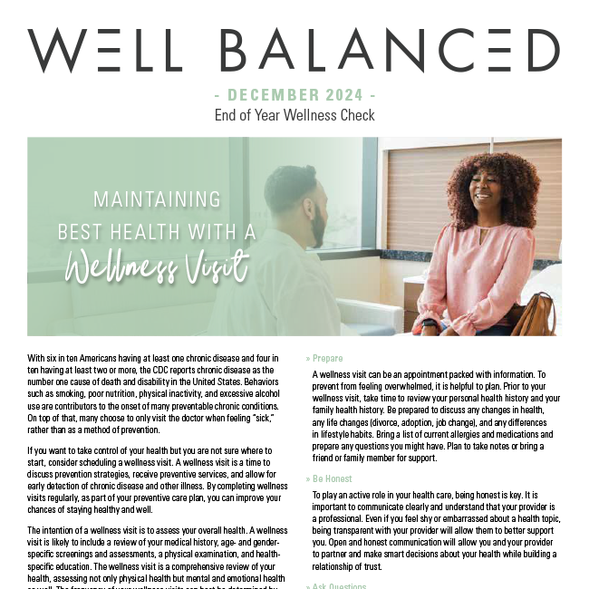 Well Balanced: December 2024