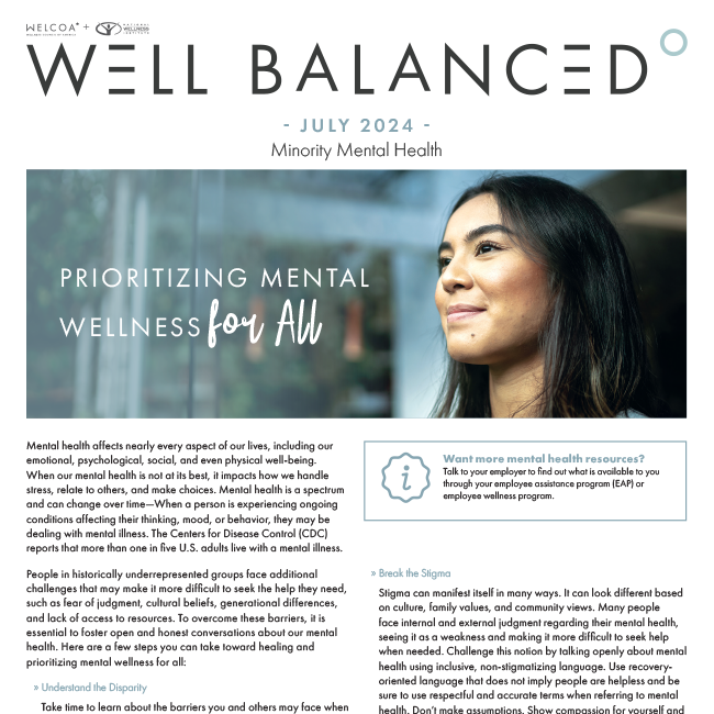 Well Balanced: July 2024