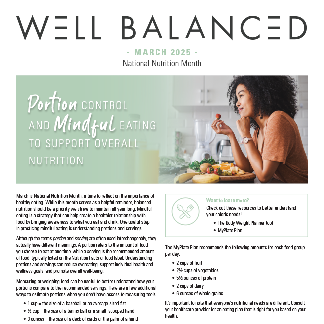 Well Balanced: March 2025