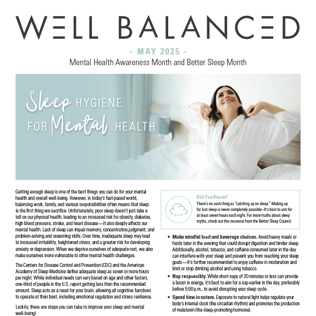 Well Balanced: May 2025