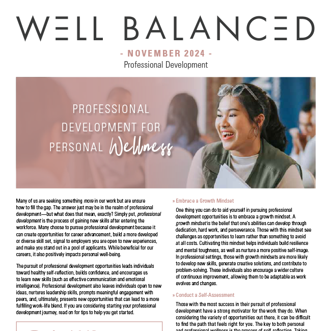 Well Balanced: November 2024