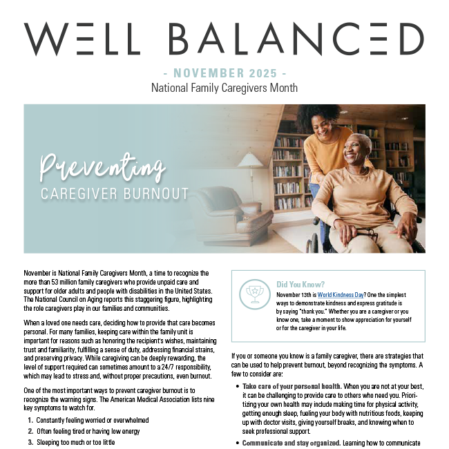 Well Balanced: November 2025