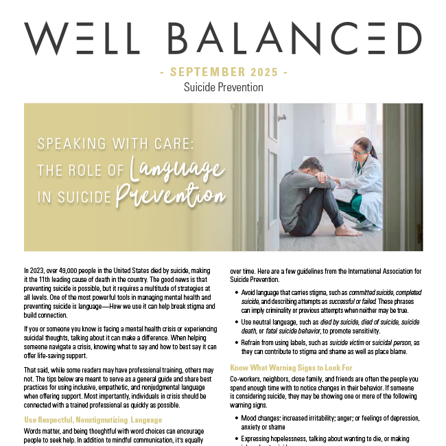 Well Balanced: September 2025