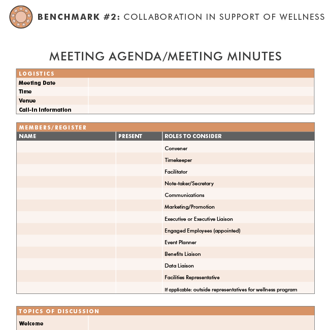 Wellness Team Meeting Template